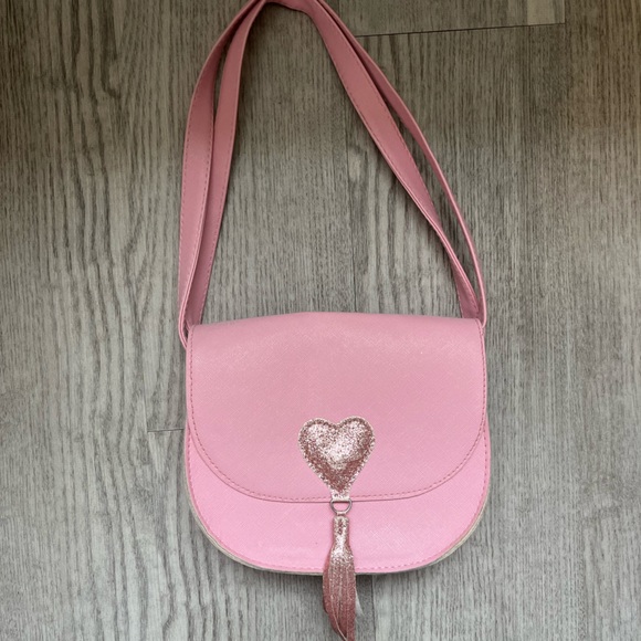 Pink Heart Crossbody Purse - Picture 1 of 6